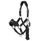 black equestrian halter