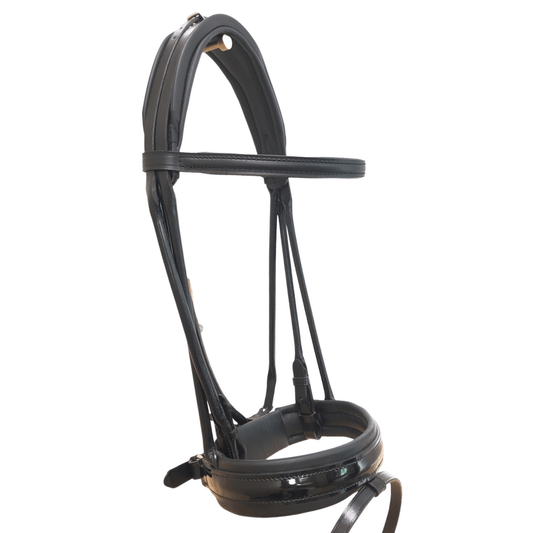 Otto Schumacher Munchen Feel Good Rolled Snaffle Bridle with Patent Leather