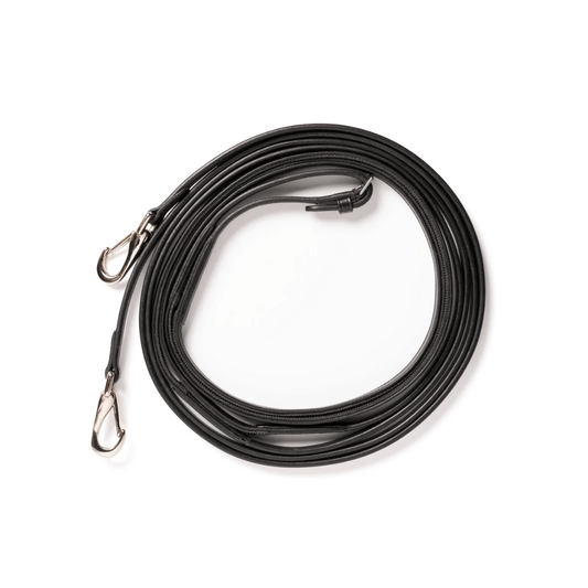 Trust Monaco Leather & Rubber Draw Reins - Black