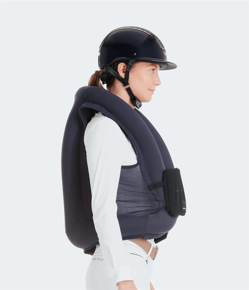 Horse Pilot Twist'Air 2.0 Airbag Vest - Navy inflated side view