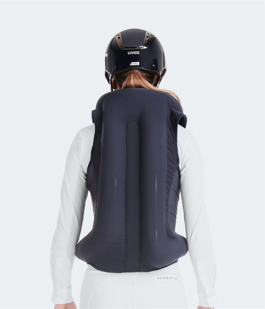 Horse Pilot Twist'Air 2.0 Airbag Vest - Navy inflated rear view