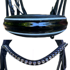 Otto Schumacher Munchen Feel Good Roundstyled Double Bridle - Night Line With Patent Black Crystal Shading
