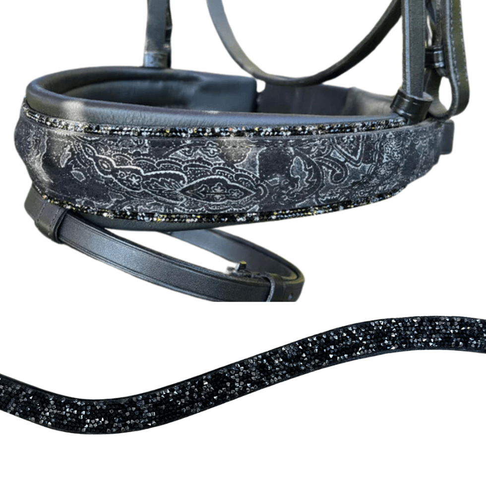 Otto Schumacher Tokyo Bridle Night Line Black Hardware with Fineline