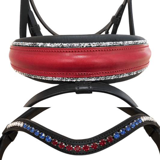 Otto Schumacher Tokyo Snaffle Bridle Red, White & Blue