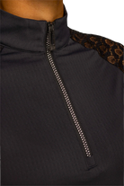 Kastel Denmark Scallop Lace Cap Sleeve with Crystal 1/4 Zip