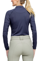 Kastel Denmark Paneled Long Sleeve 1/4 Zip Sun Shirt- Navy