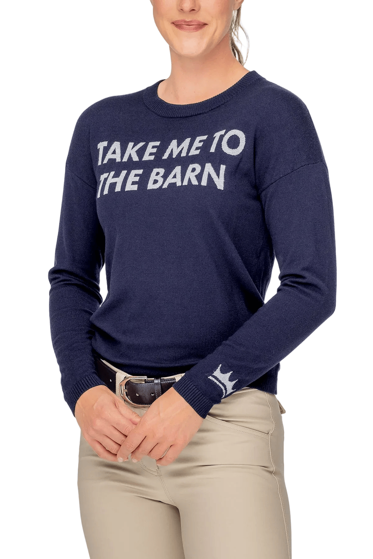 Kastel Denmark "Take Me To The Barn" Crewneck Sweater navy