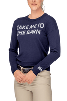 Kastel Denmark "Take Me To The Barn" Crewneck Sweater navy