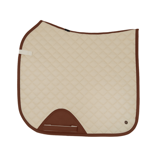 Sixteen Cyprus Dressage Pad - Pearl & Cognac