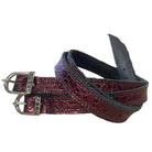 DeNiro Spur Straps Silver Buckle - Buongiorno Burgundy
