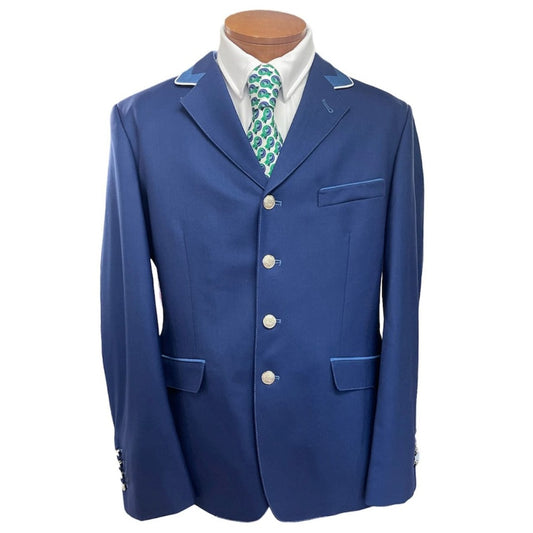 Flying Changes Mens Cameron Show Jacket - Blue with Light Blue