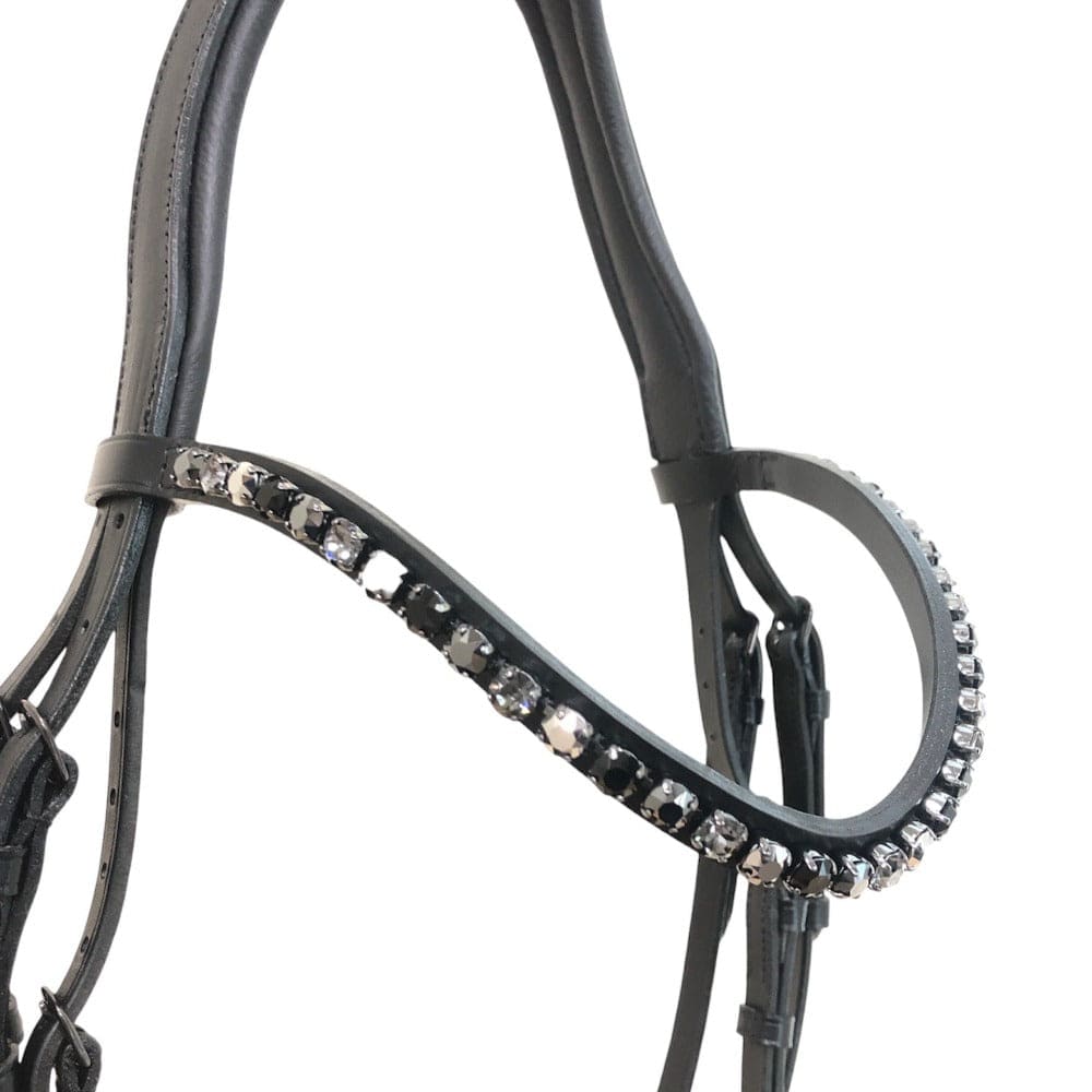 Otto Schumacher Elegant Snaffle Bridle with Patent Black - Horse