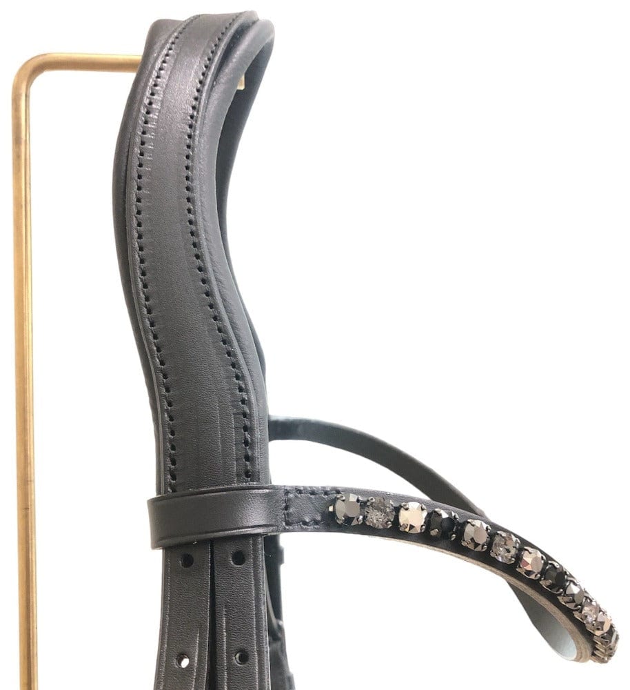Otto Schumacher Elegant Snaffle Bridle with Patent Black - Horse