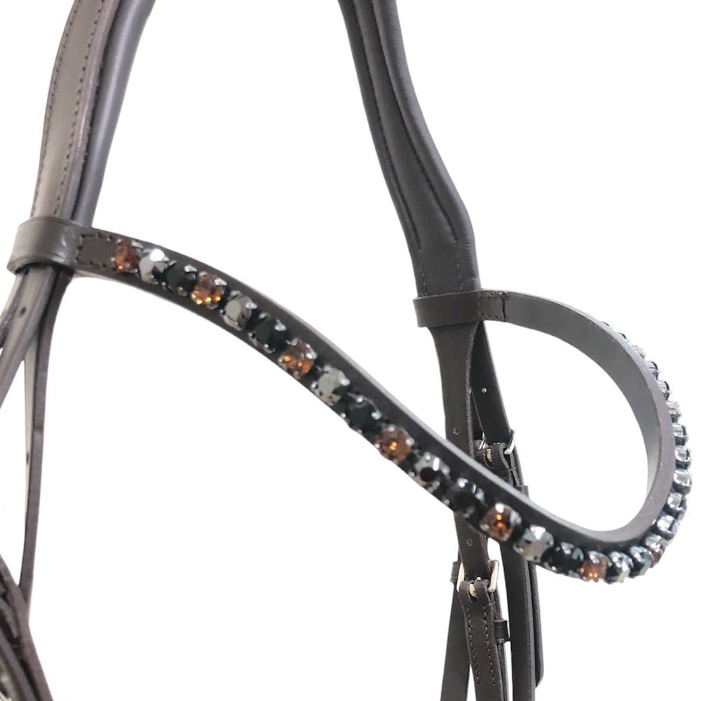 Otto Schumacher Elegant Snaffle Bridle Brown with Nubuk Garden - Horse