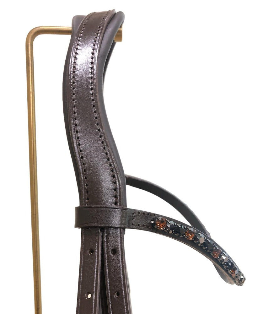 Otto Schumacher Elegant Snaffle Bridle Brown with Nubuk Garden - Horse