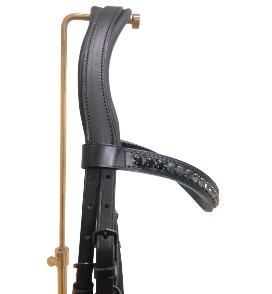 Otto Schumacher Elegant Snaffle Bridle with Patent Black - Horse