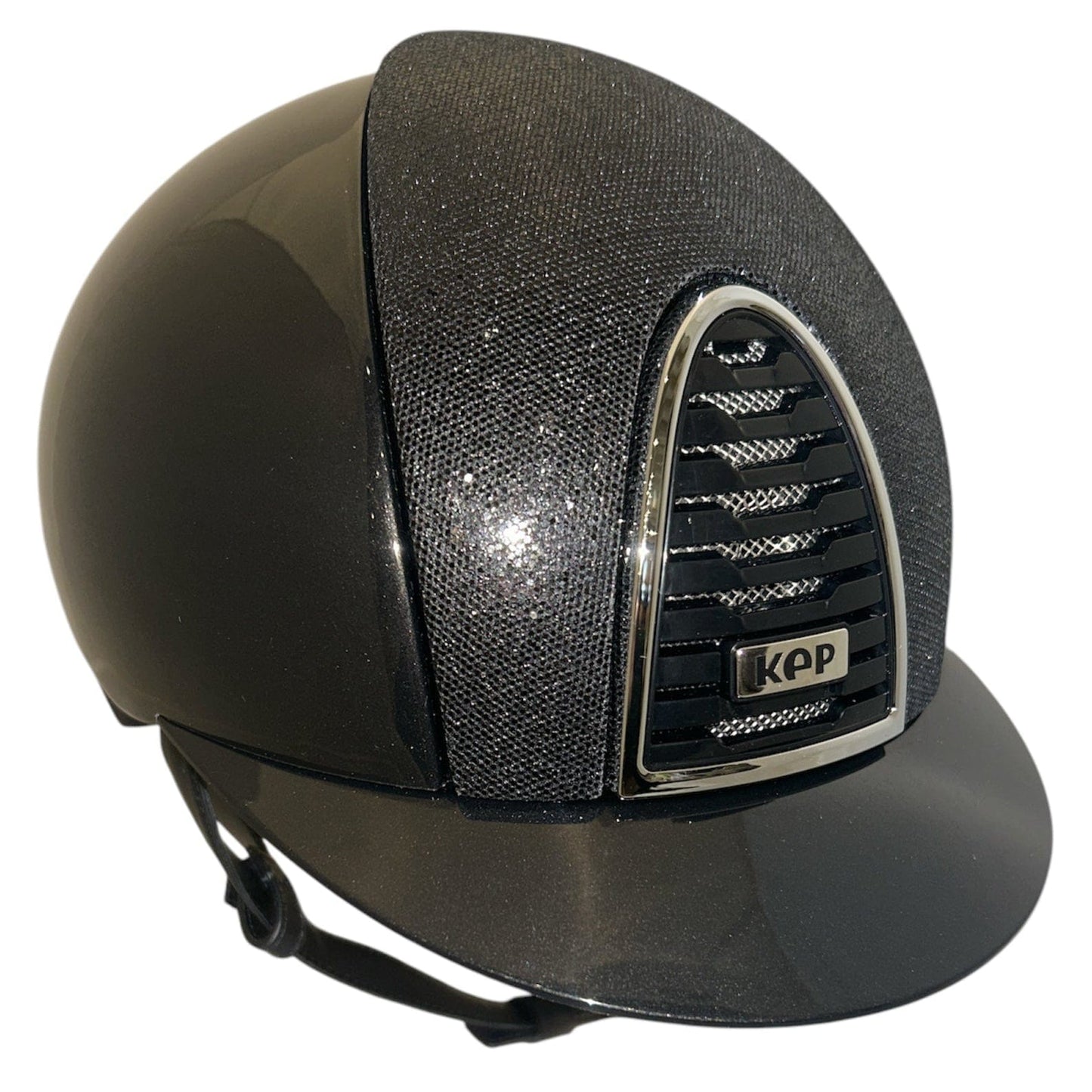 Custom KEP Cromo 2.0 Helmet - Shine Black with Glitter Black Front Insert