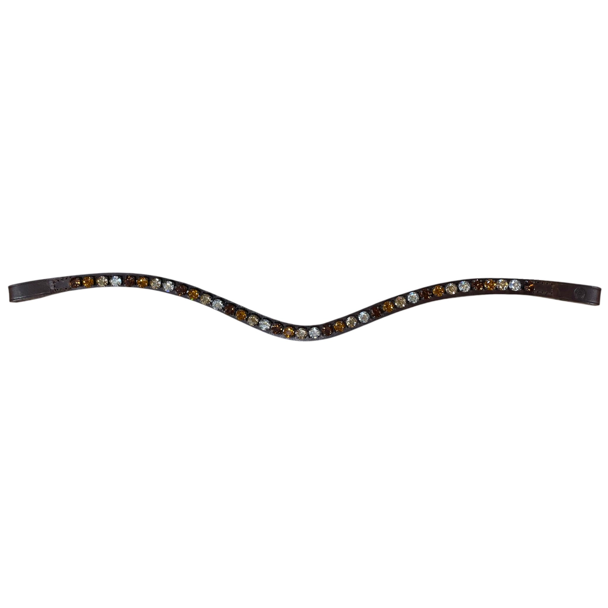 Otto Schumacher Browband - 8mm Rivoli XS Chocolate, Topaz, Golden Shadow & Moonlight