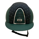 KEP Cromo 2.0 Textile Green Jaguar with Black Satin Cross Front Insert Helmet