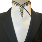 Plastronique Black & Rose Gold Crystal Drip Custom Stock Tie