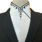 Plastronique Black & Silver Crystal Drip Custom Stock Tie