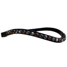 Otto Schumacher Browband - 8mm Rivoli XS Black Patent Croc, Smoked Topaz, Silver Night, Hematite