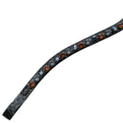 Otto Schumacher Browband - 8mm Rivoli XS Black Patent Croc, Smoked Topaz, Silver Night, Hematite