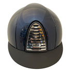 KEP Cromo 2.0 Shine Blue with Matte Black Peak and Beige Harness Helmet