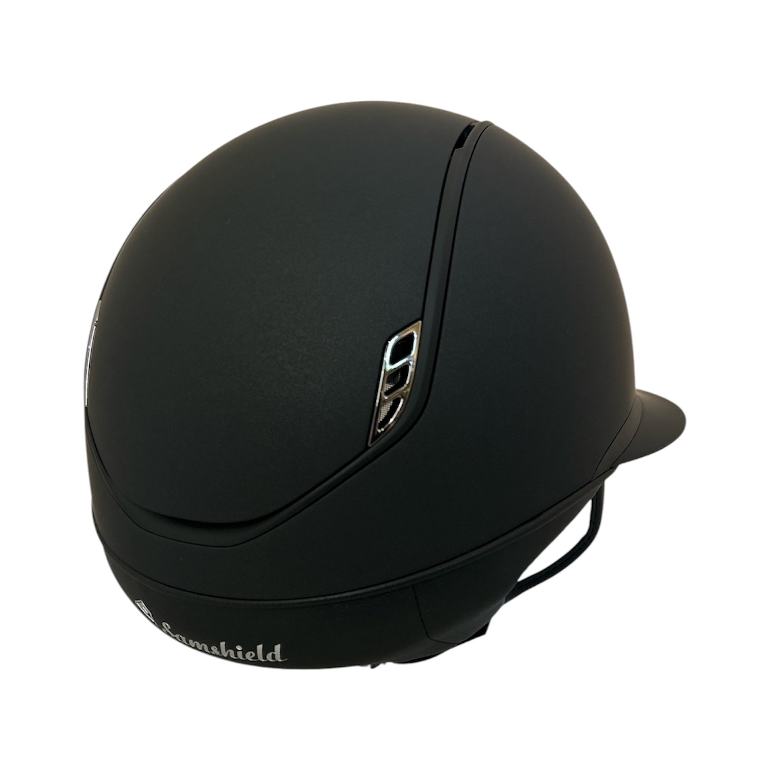 Samshield 2.0 Miss Shield With Chrome Blazon and 5 Jet Hematite Shadowmatt Helmet