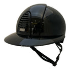 KEP Cromo 2.0 Polish Black with Silver Zircon Logo Wide Polo Brim Helmet