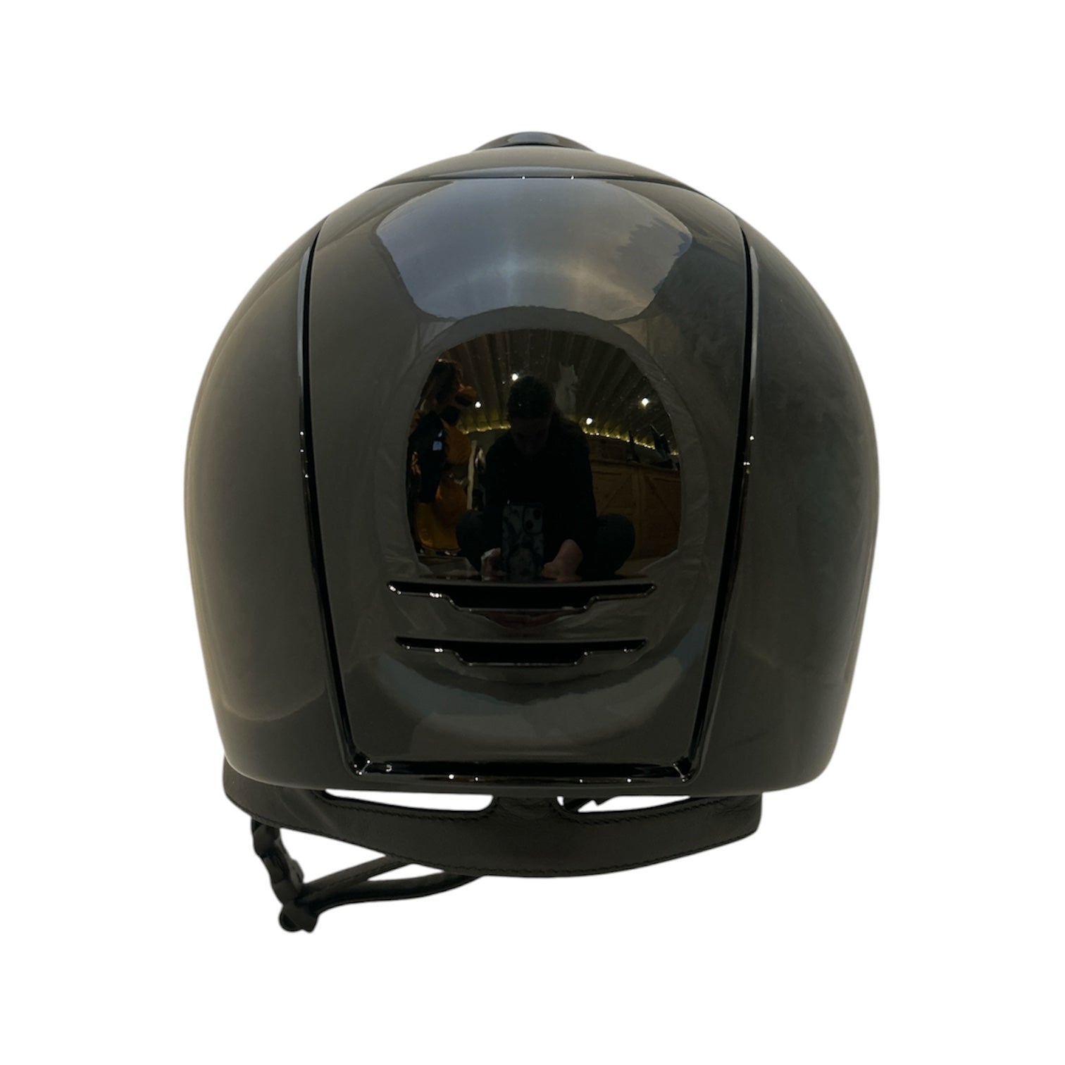 KEP Cromo 2.0 Polish Black with Silver Zircon Logo Wide Polo Brim Helmet