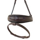 Otto Schumacher Bellevue Chocolate Snaffle Caveson in Patent Brown with Fineline