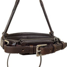 Otto Schumacher Bellevue Chocolate Snaffle Caveson in Patent Brown with Fineline