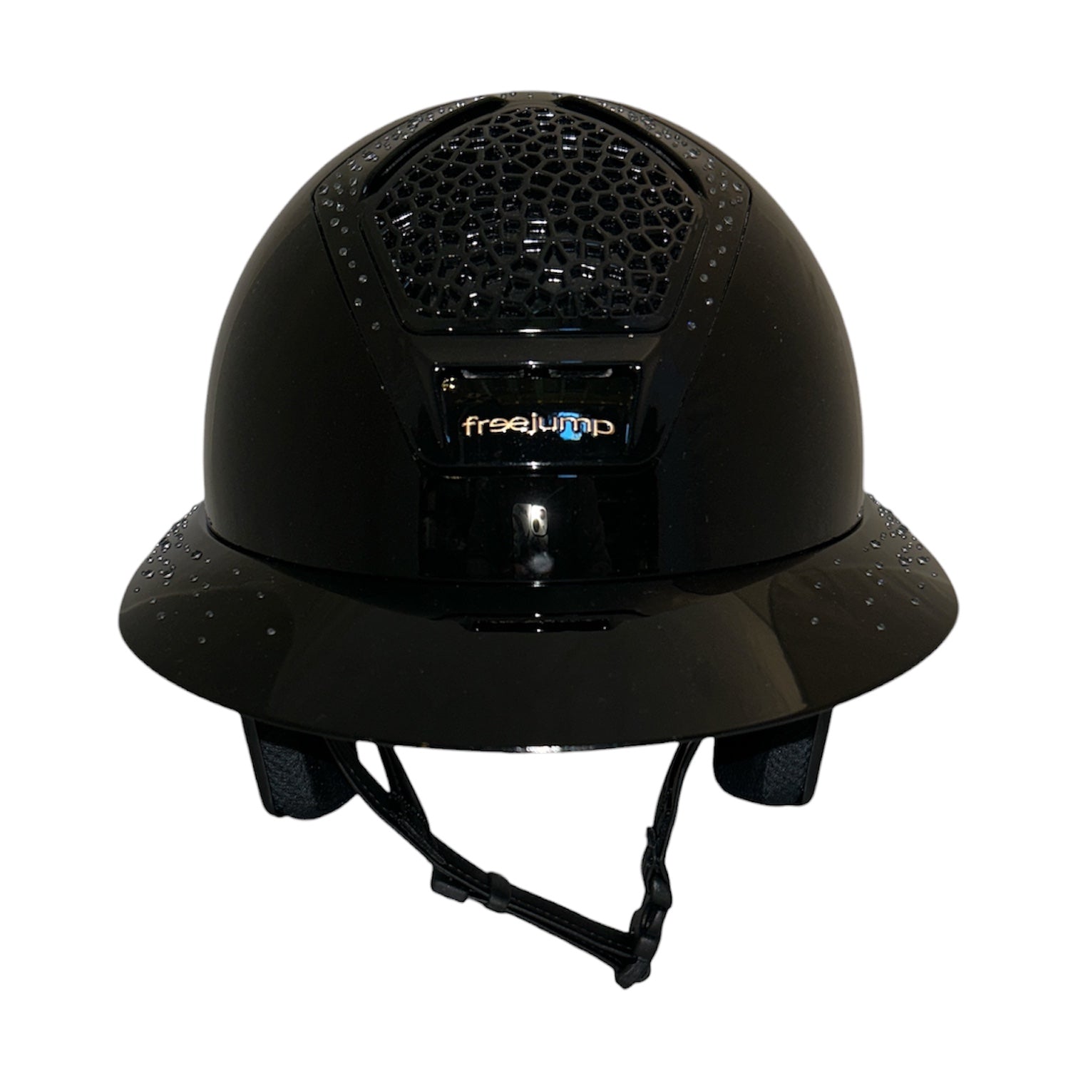 Freejump Voronoï Glossy Black Crystal Helmet with Temple Protection Includes Liner