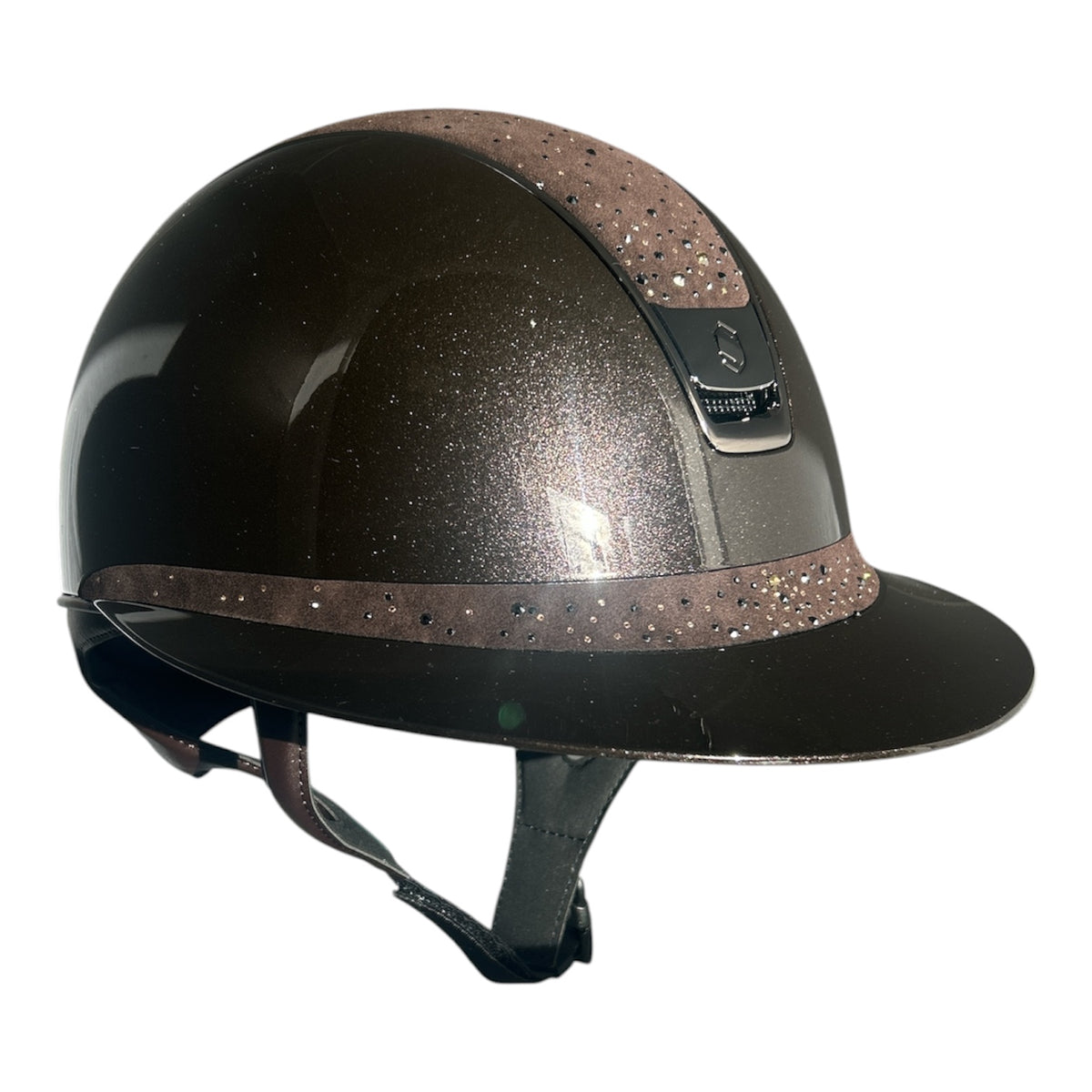 Samshield 2.0 Miss Shield Glossy Helmet - Brown with Crystal Rain Top & Front Band