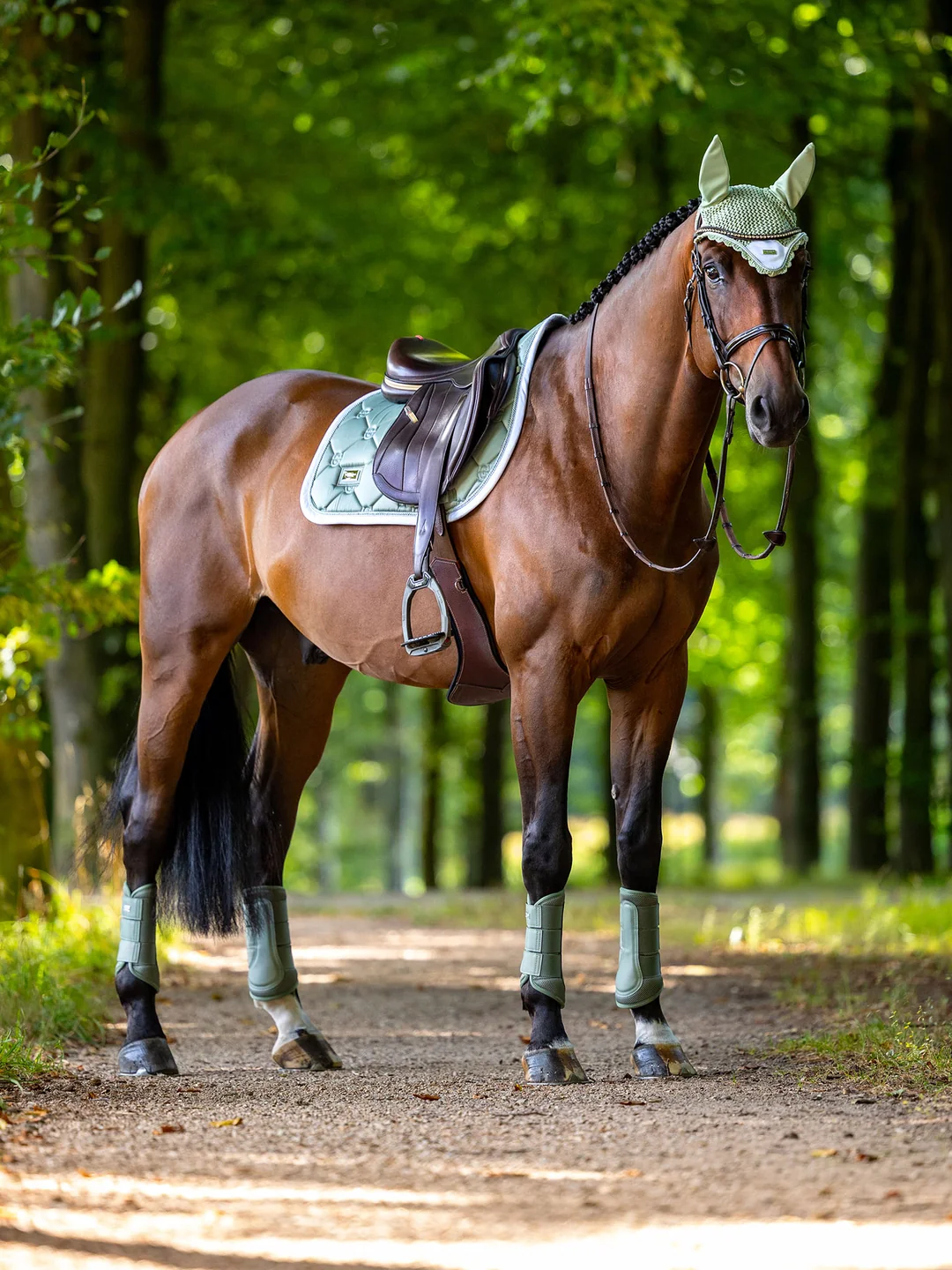 Equestrian Stockholm Pistachio Boot & Bonnet Set