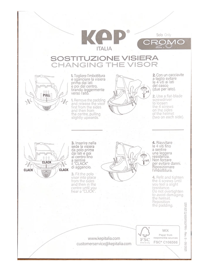 visor instructions