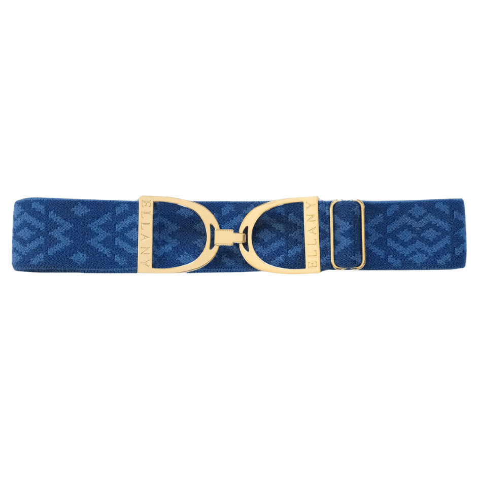 Ellany 1.5" Stirrup Elastic Belt - Royal Tribal & Gold