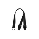 Black strap with buckles on a white background