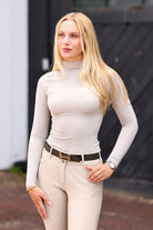 TKEQ Chloe High Collar Long Sleeve Silver