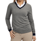 TKEQ Essential Contrast V-Neck Sweater