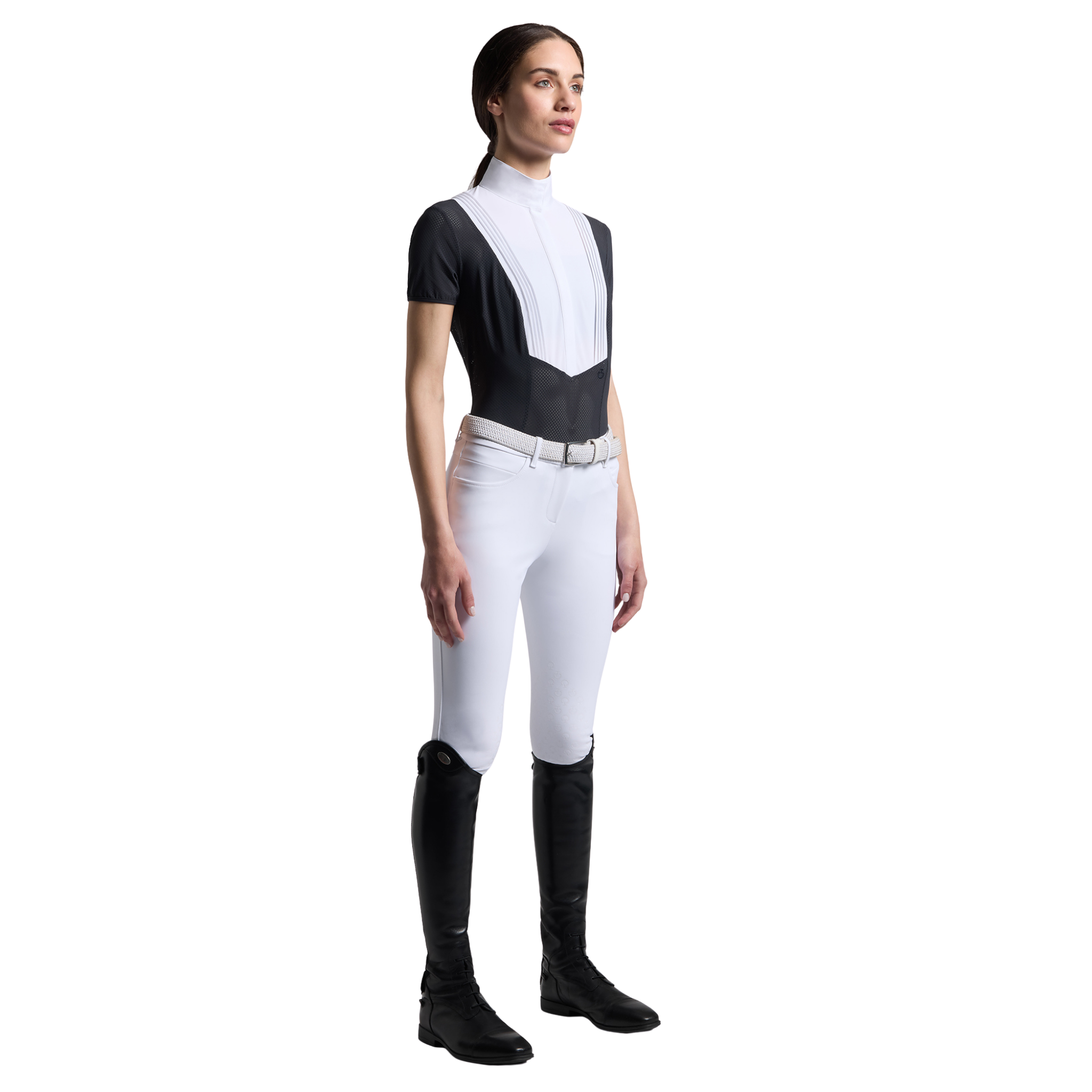 Cavalleria Toscana American Short Sleeve Perforated Show Shirt