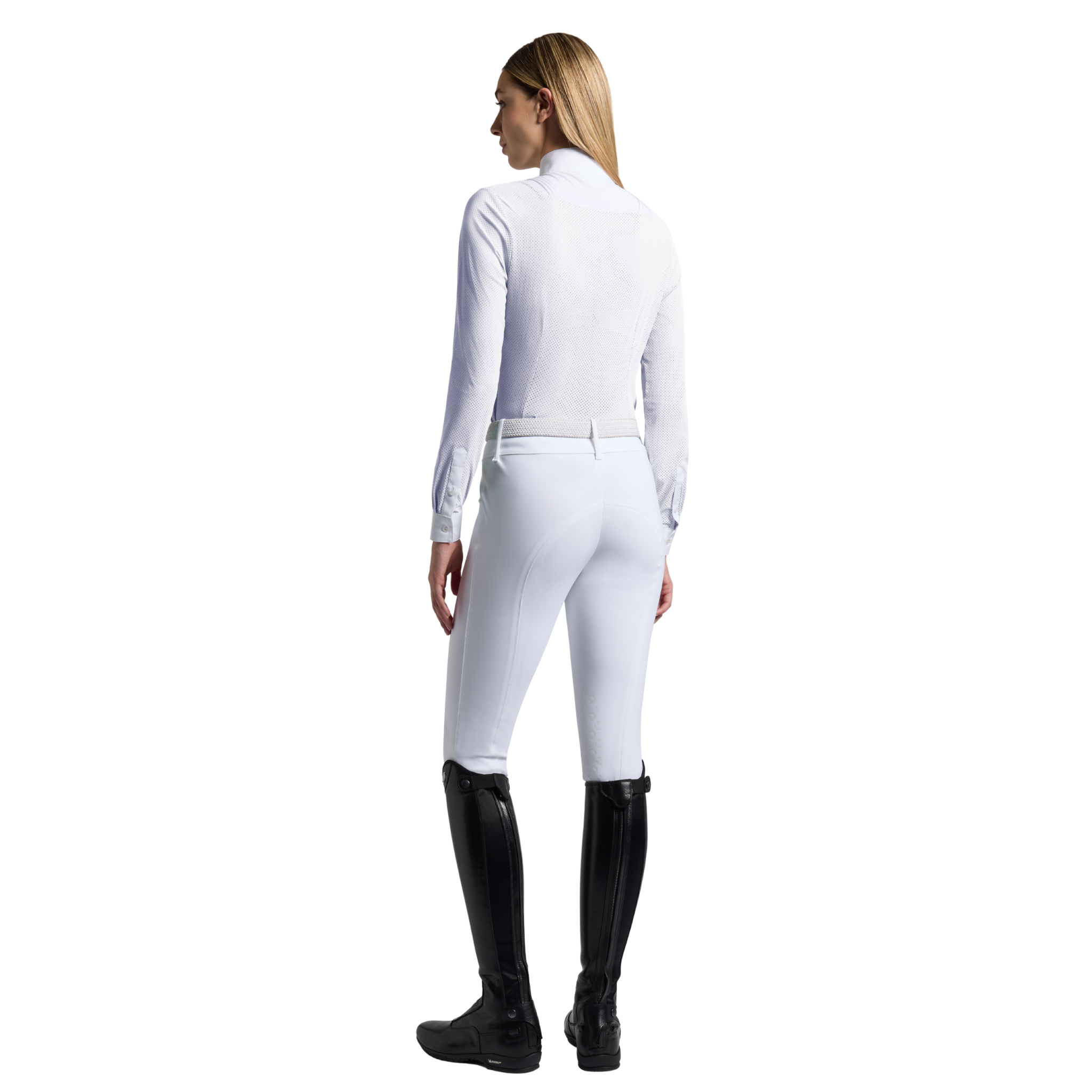 Cavalleria Toscana American Perforated Long Sleeve Show Shirt