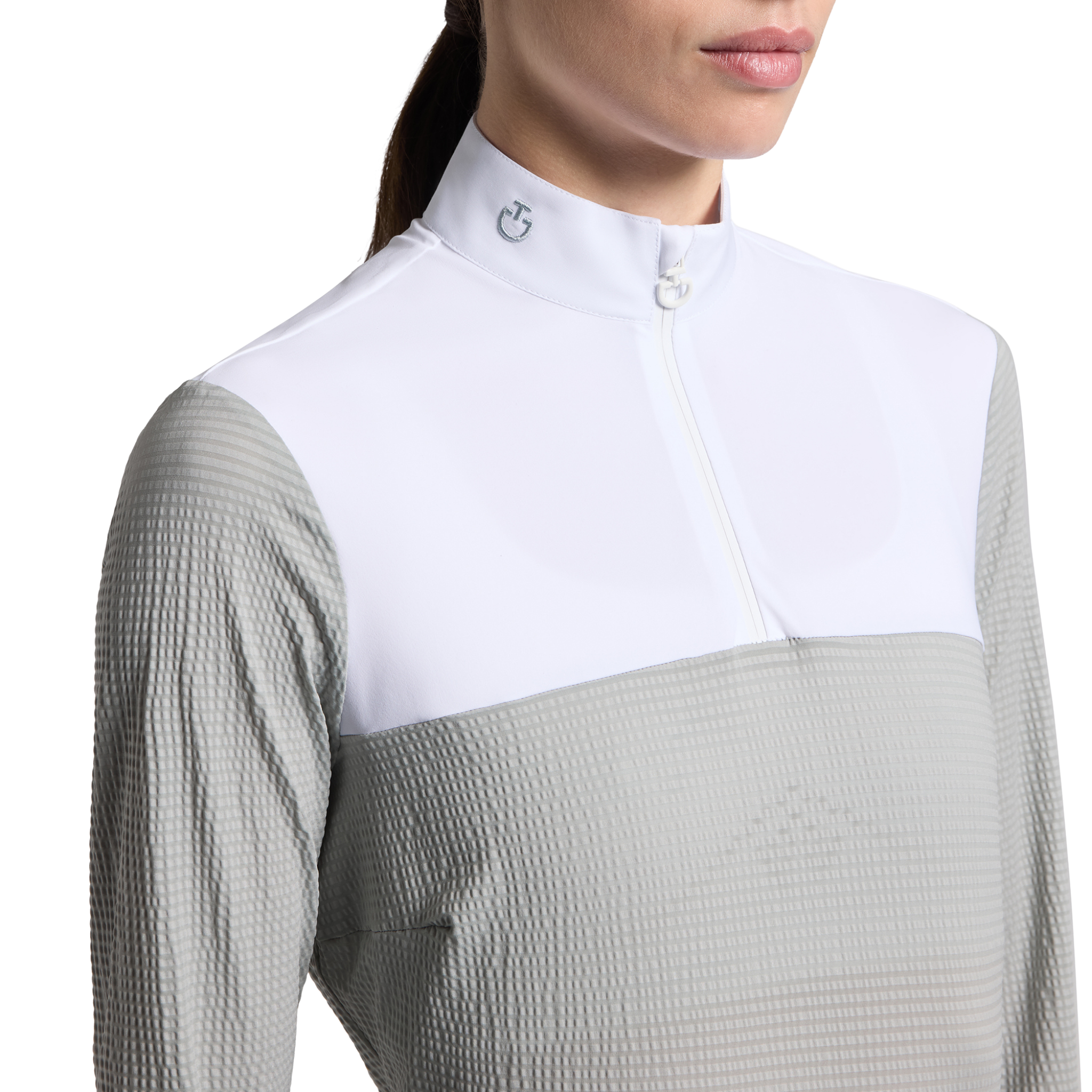 Cavalleria Toscana Stripe Jersey Long Sleeve Show Shirt