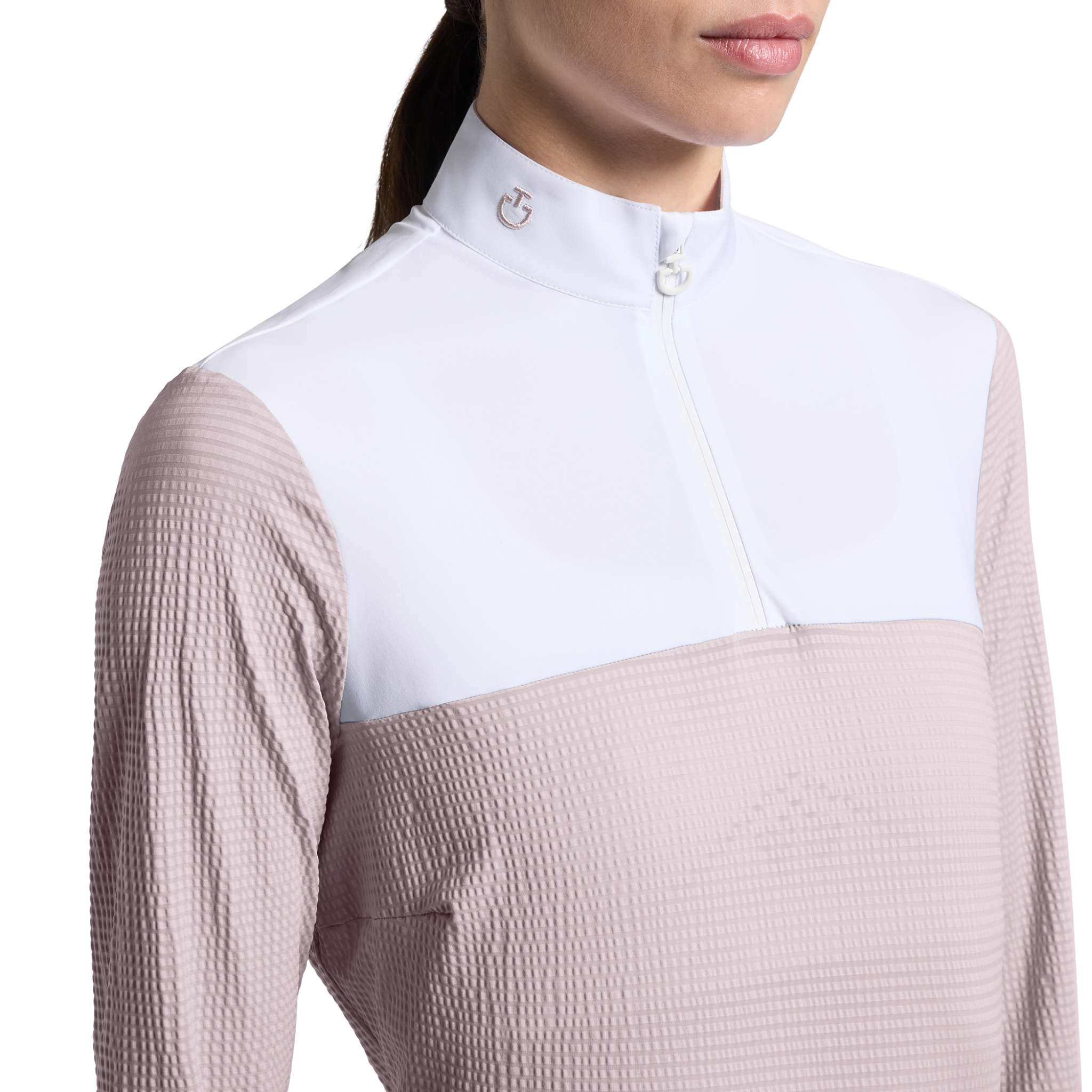 Cavalleria Toscana Stripe Jersey Long Sleeve Show Shirt