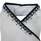Plastronique Stock Tie Black and Silver - Close Up