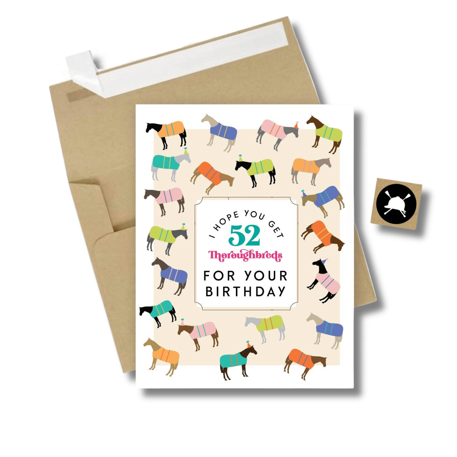 52 Thoroughbreds Birthday Card 