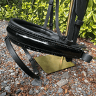 Otto Schumacher Tokyo Snaffle with Black Patent and XL Rivoli Browband