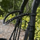 Otto Schumacher Bellevue Rolled Double with Black Patent and Shaded Rivoli Browband