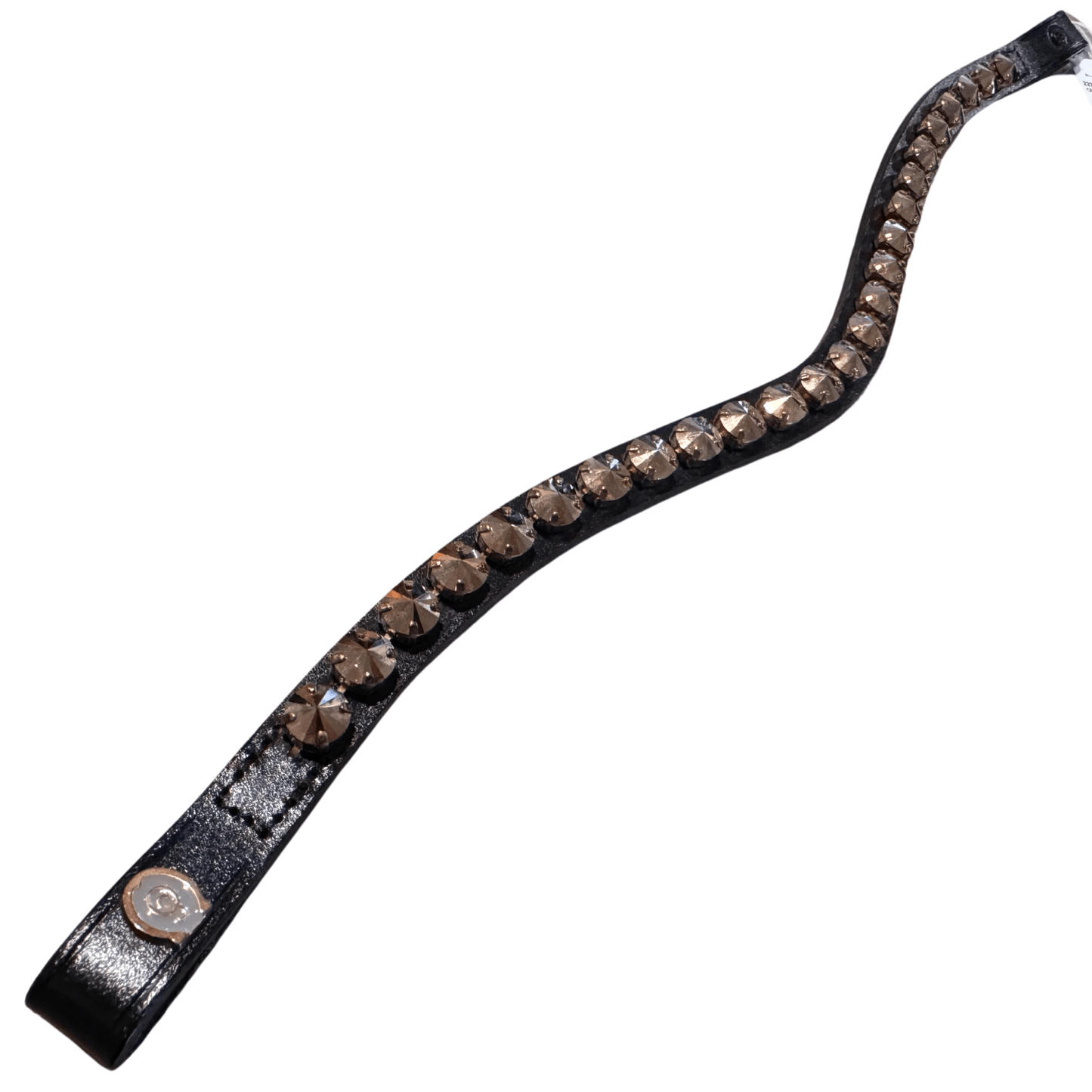 One Of A Kind Otto Schumacher Browband - 10mm Rivoli - Metallic Rose Gold